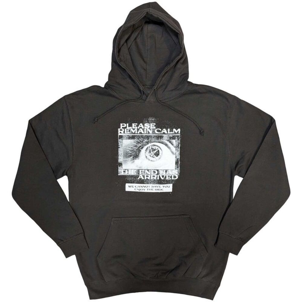Bring Me The Horizon Unisex Adult Remain Calm FP Hoodie / Gray